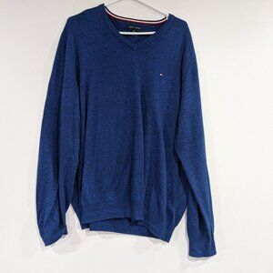 Tommy Hilfiger V-Neck Sweater Royal Blue Size XL